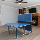 Butterfly Active 19 Table Tennis Table in room with one side up