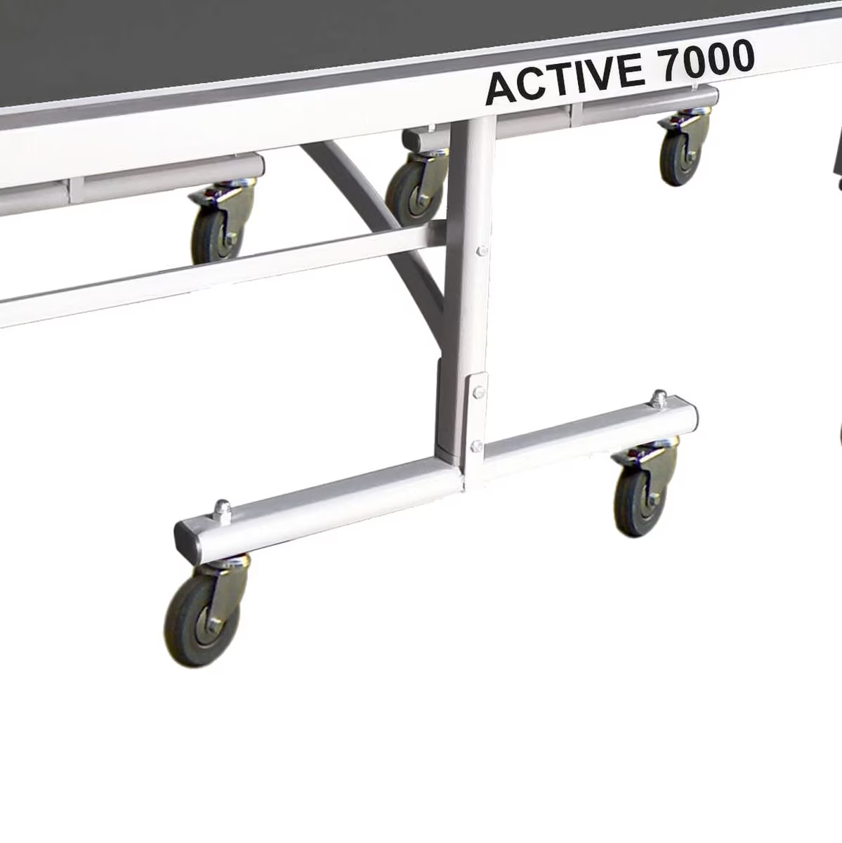 Medical stretcher with wheels and 'ACTIVE 7000' branding on a white background