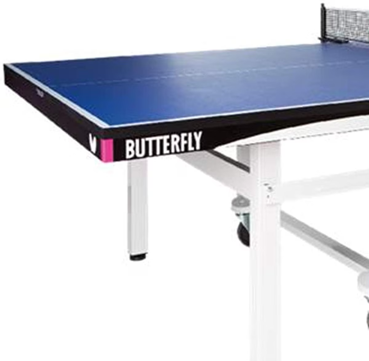 Close-up of a Butterfly Centrefold 25 Table Tennis Table with net attached.