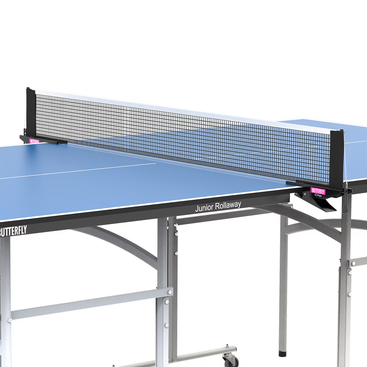 A vibrant Butterfly Junior Rollaway Table Tennis Table in blue 