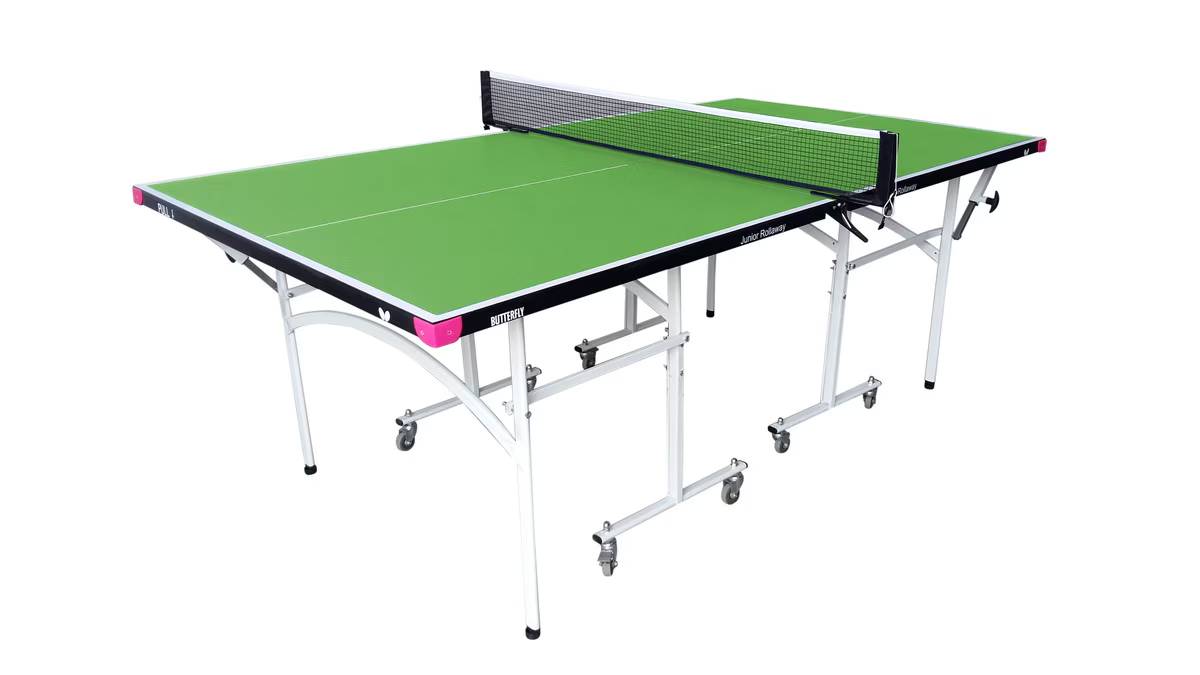 A vibrant Butterfly Junior Rollaway Table Tennis Table in green