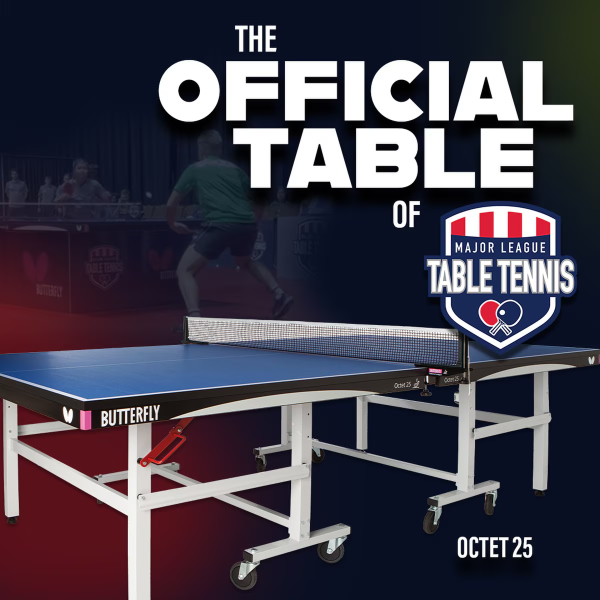 Butterfly Octet 25 Blue Table Tennis Table, ITTF approved