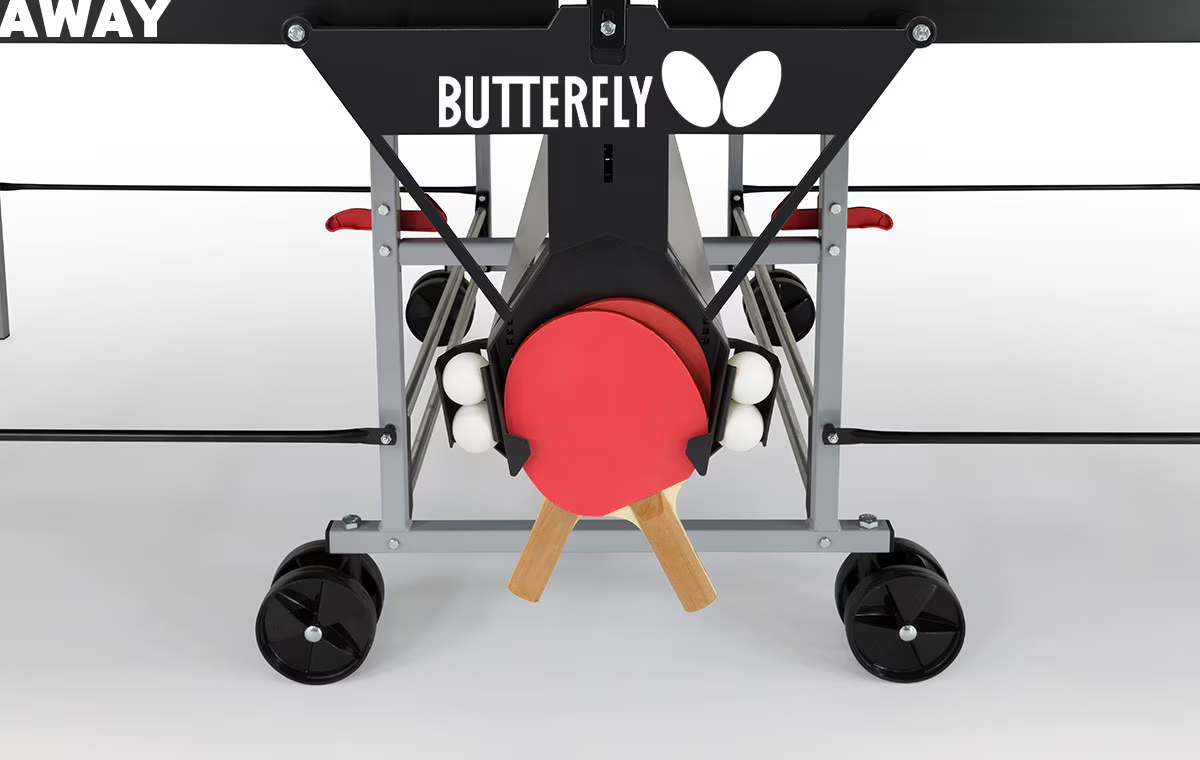 Legs with wheels with butterfly branding
