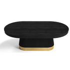 RAM Game Room Prohibition Texas Hold'em Poker Table in black with gold accents and ribbed base.