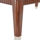 Corner of Brunswick Billiards The Henderson 8' Slate Pool Table in Espresso with green felt.