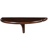 RAM Game Room Wall Pub Table - Cappuccino: a dark wood wall-mounted half-round table.