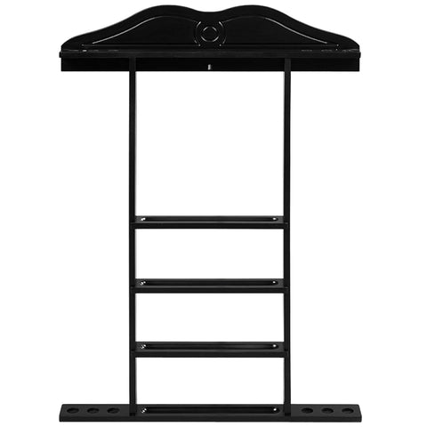 RAM Game Room Wall Cue Rack in black—ideal for organizing pool cues in your game room.