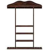 RAM Game Room Wall Cue Rack - Cappuccino, solid wood, wall-mounted with four bars.