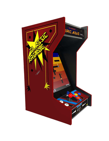 Suncoast Arcade Tabletop Brown Classic Arcade Machine - Lit Marquee - 60 Games
