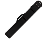 Black pool cue case with handle on a white background