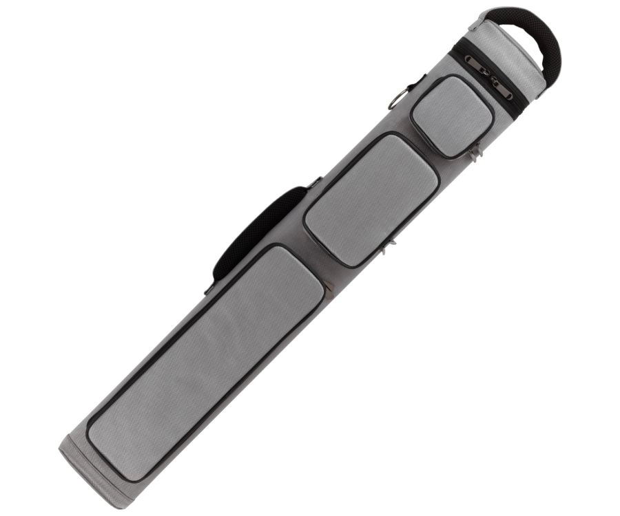 Gray and black tool belt on a white background