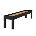 American Heritage Billiards Alta 9' Shuffleboard Table in Black Ash with wood playing surface.