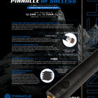 Flyer for Lucasi Pinnacle Carbon Fiber Shaft with specs and pricing.