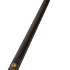 Black pool cue with a logo on a white background