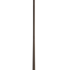 Cue with a red tip on a white background