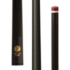 Black pool cue with 'HALO' branding on a white background