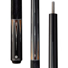 Pool cue with different designs on a white background, featuring the Lucasi Professional brand.