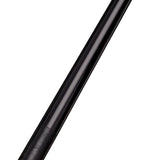 Close-up of Lucasi Pro Series Ebony Cue Butt with leather grip on a white background.