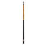 The Lucasi Pro Series cue features a Zebrawood Cue Butt and black grip, shown vertically.