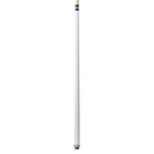 Cue with white body and black base on a white background