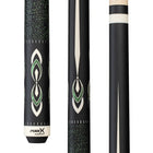 Pure X Matte Black & Malachite/White Cue with Black & Green Linen Wrap