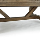 Close-up of the wooden base and legs of the Brunswick Billiards Botanic 8' Pool Table.