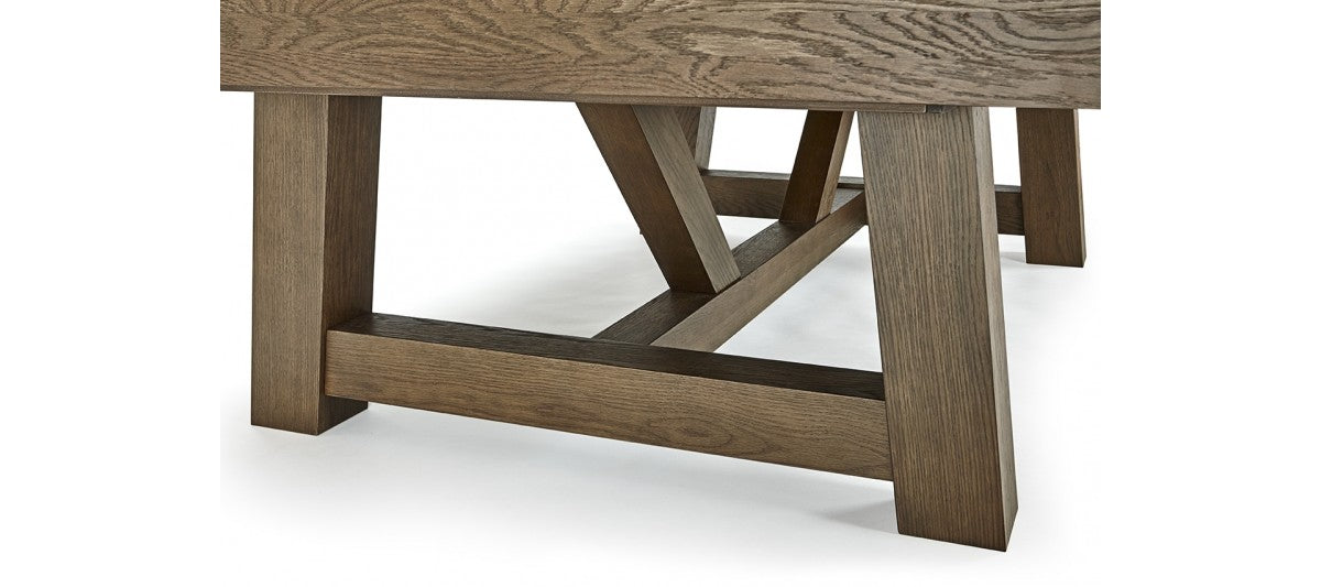 Close-up of Brunswick Billiards Botanic 8' Pool Table legs, ideal for rustic game rooms.