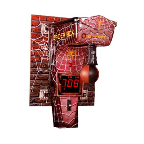 Kalkomat Boxer Spider: wall-mounted boxing game with digital score and compact punch pad.