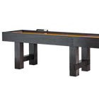 American Heritage Billiards Bristol 14' Shuffleboard Table in Charcoal with sturdy polymer playfield.