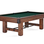 Brunswick Billiards Canton 7' Pool Table in Black Forest with green felt and square wood legs.