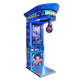 Kalkomat Boxer Prize 2 Boxing Game: blue lighting, display, and electronic coin acceptor.