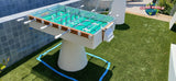 Kettler FAS Ciclope White Outdoor Foosball Table with cover & balls for outdoor fun.