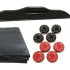 Accessorize your Quest 14' Shuffleboard Table: cover, premium pucks, powder, and brush.