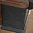 Close-up of a corner pocket on the Brunswick Canton 7' Pool Table in Black Forest finish.