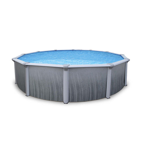 Blue Wave 18' Martinique 52" Round Steel Wall Above Ground Pool w/ 7-in Top Rail