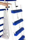 Blue Wave 52-in A-Frame Ladder w/ Safety Barrier and Removable Steps for Above Ground Pools