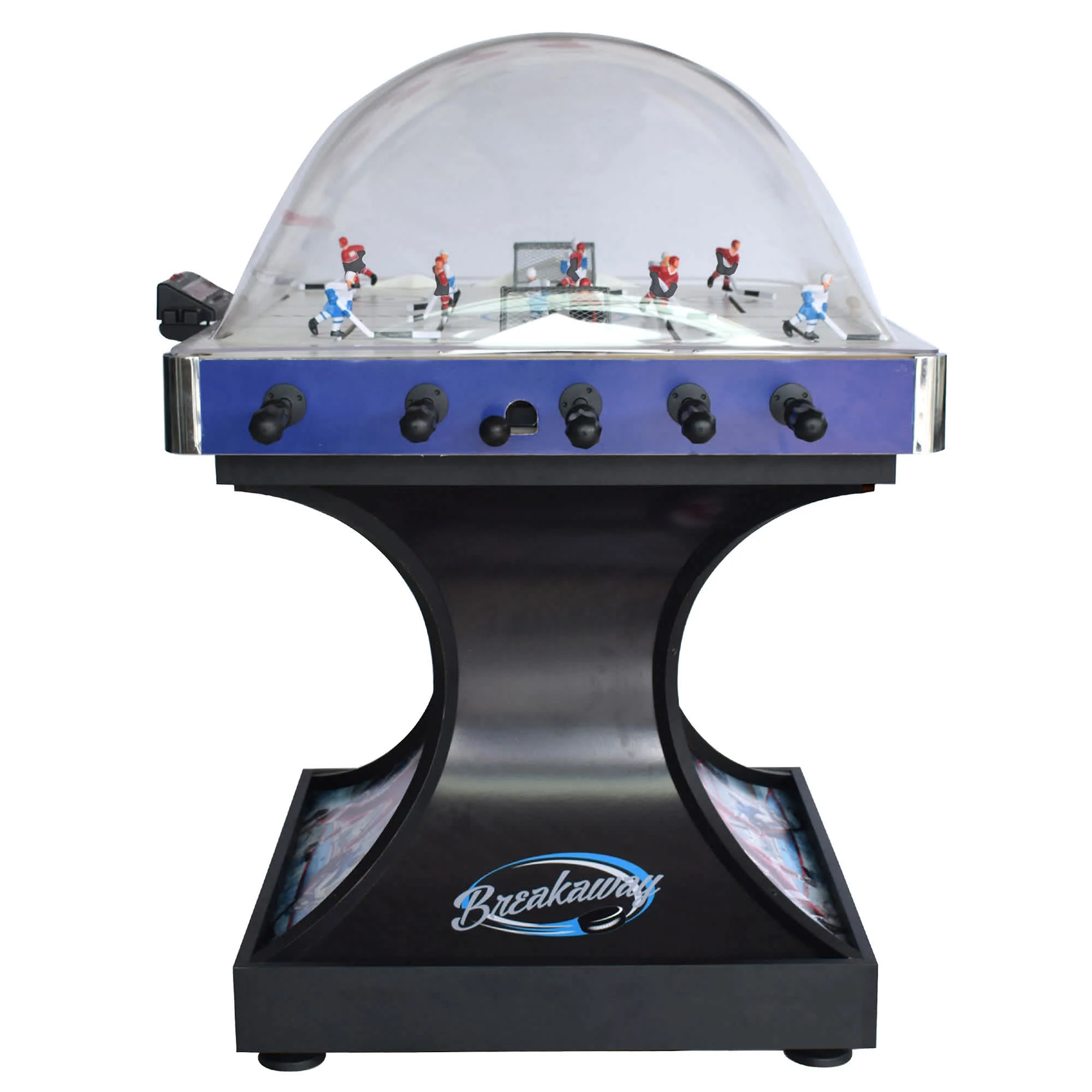Hathaway Breakaway 41" Dome Hockey Table with player rods, LED scoring, and clear dome.
