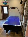 Dynamo 8' Pro Style Home Air Hockey Table with electronic scoreboard and Dyna-Blast blower.