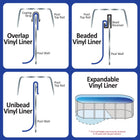 Blue Wave Round Blue Standard Gauge Overlap Liner - 48/54-in Deep