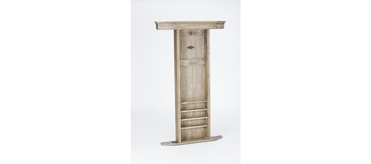 Brunswick Heritage Wall Rack by Brunswick Billiards organizes cues, letters, and more neatly.