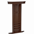 Brunswick Heritage Wall Rack in Espresso—tall, narrow with shelves for stylish organization.