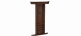 Brunswick Heritage Wall Rack in Espresso—tall, narrow with shelves for stylish organization.