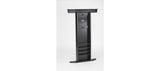 Brunswick Heritage Wall Rack by Brunswick Billiards in matte black finish, shown upright.