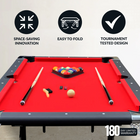 Carmelli Fairmont 6’ Portable Pool Table - Black with Red Felt