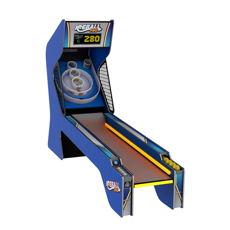ICE Ball Pro Home Alley Roller by ICE with digital score display and yellow ramp balls.