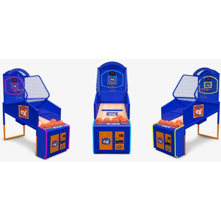 Three ICE NBA GameTime Basketball Arcade Games with orange balls and colorful targets.