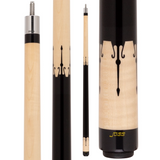 Pool cue with black and beige design, featuring the brand 'JOSS'.
