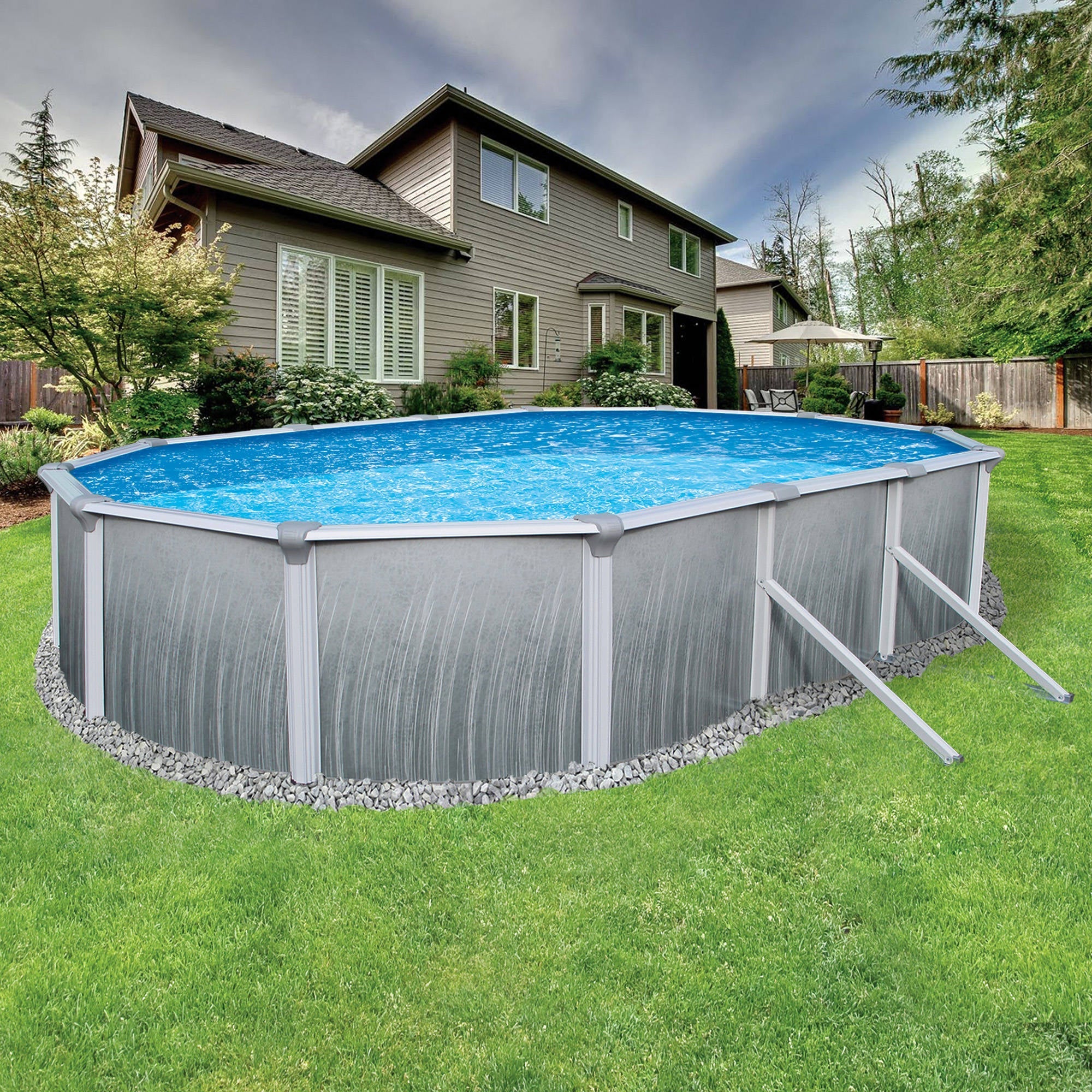 Blue Wave MARTINIQUE 15' x 30' Steel Wall Above Ground Oval Pool