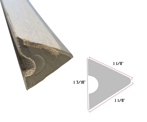 Wooden molding with measurements on a white background