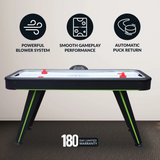 Hathaway Voyager 5-ft Air Hockey Table features LED scoring and automatic puck return.